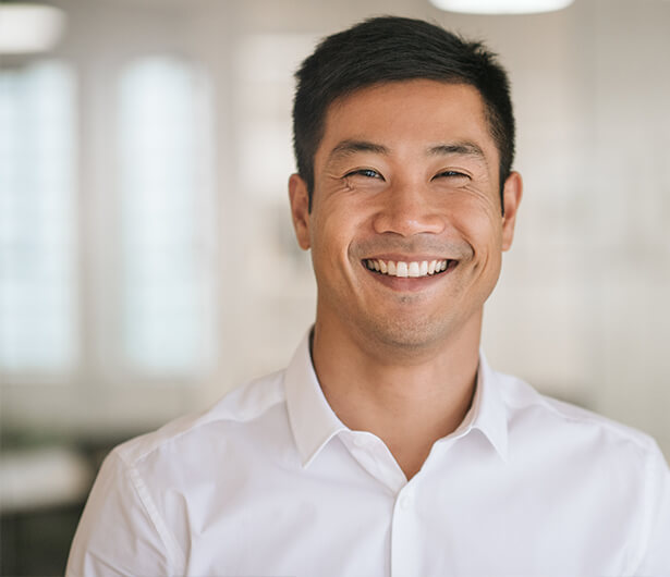 Asian business man smiling